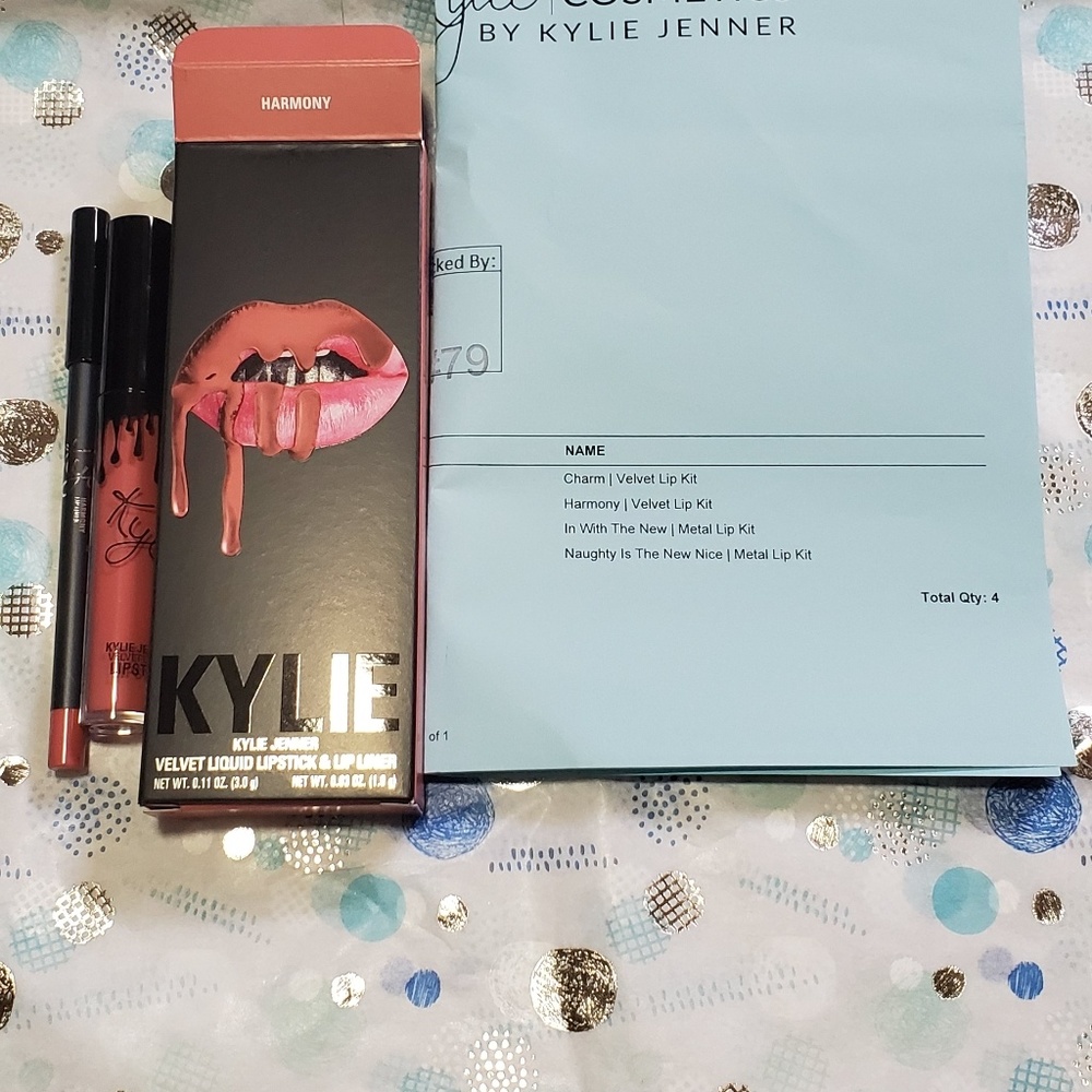 Kylie lip kits in charm and harmony